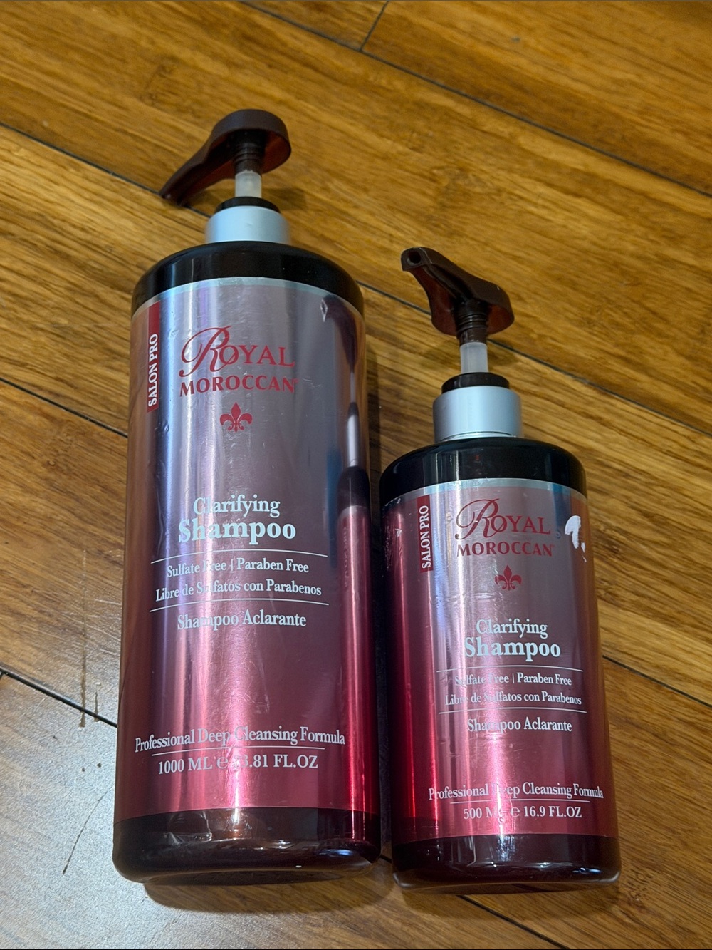 NEW Bundle Royal Moroccan Clarifying Shampoo 1000 ml and 500 ml